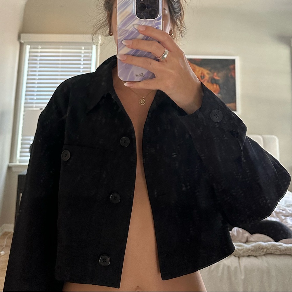 Button Up Crop Jacket